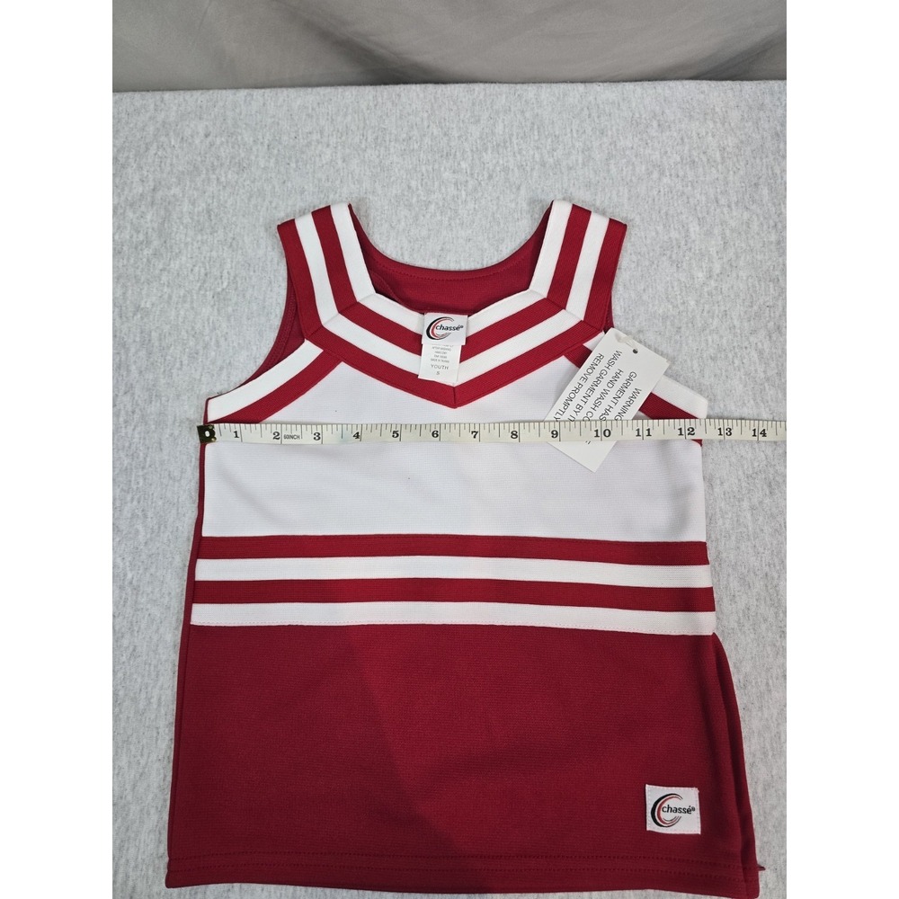 Chasse classic sweet heart shell top size Youth S Red And White - Picture 2 of 5